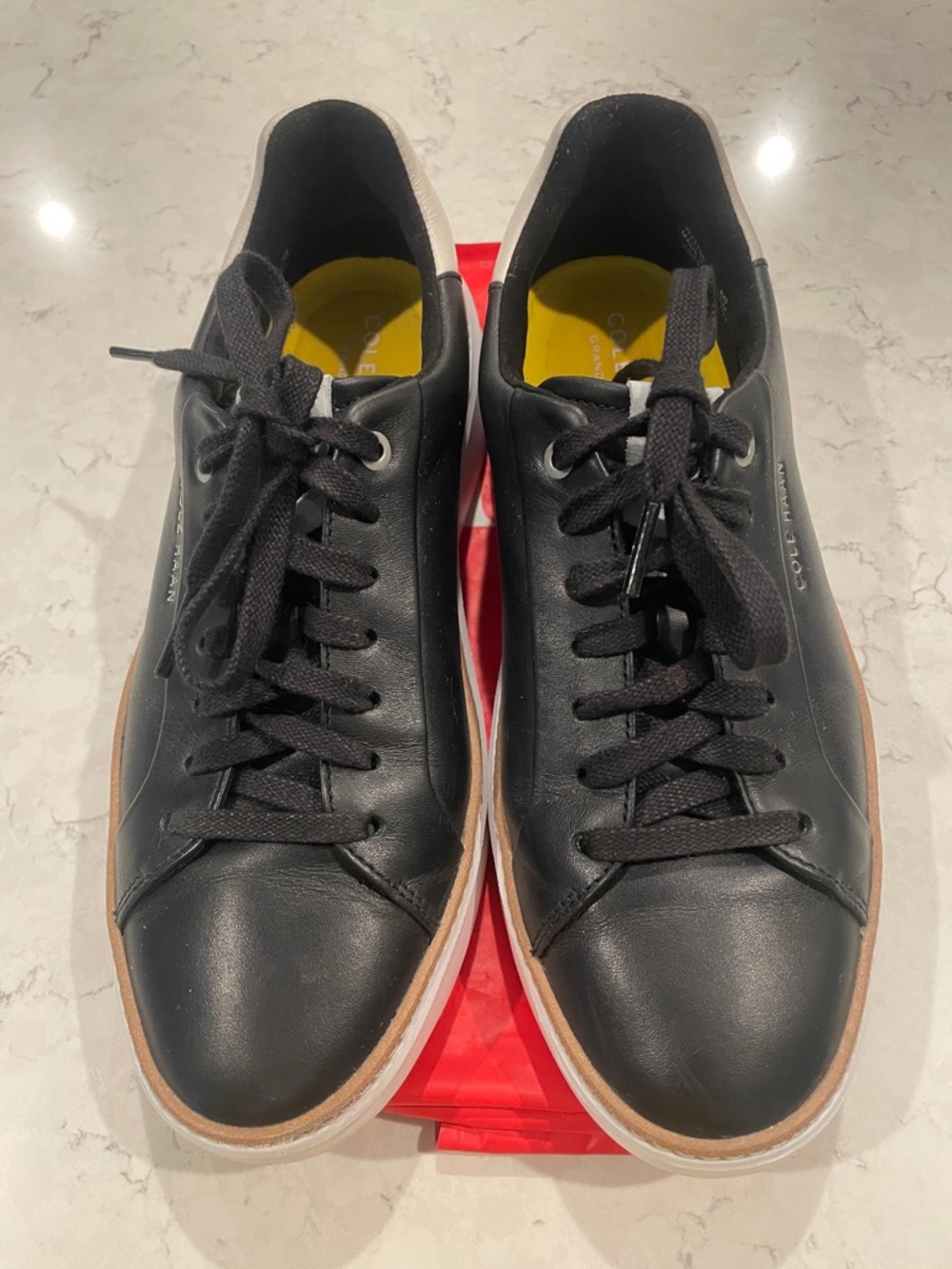 Cole Haan GrandPro Topspin Black Leather Sneakers